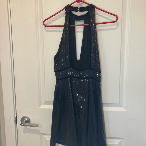 Free People Black Sequin Halter NWT 4 - Picture 7 of 7